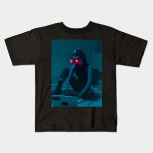 Cyberpunk hacker Girl Kids T-Shirt